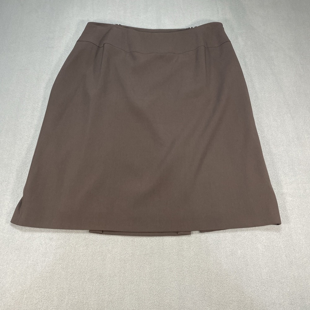 Talbots Women's Skirt 14W Brown Lined Knee Length Office Business